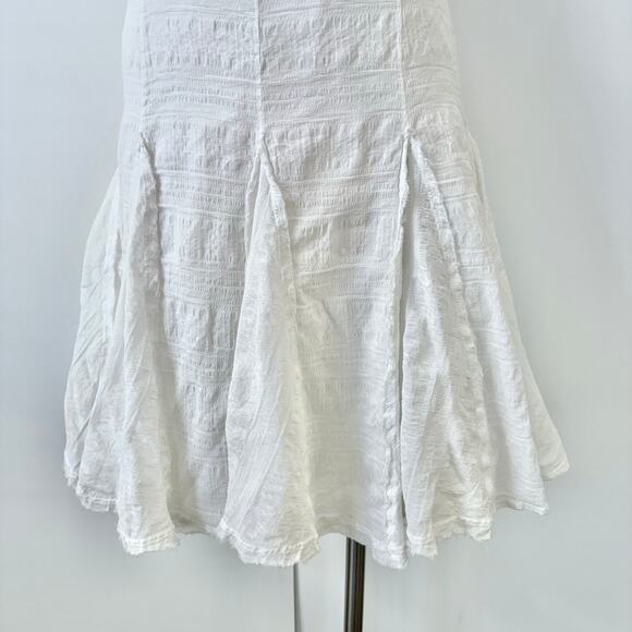 Ralph Lauren Black Label Paneled Skirt Knee-Length White Cotton 6 - Picture 4 of 10